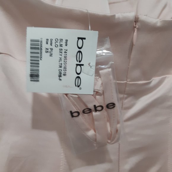 Bebe Light Pink Dress (Strapless/Halter) - XS (NWT) - Picture 3 of 3